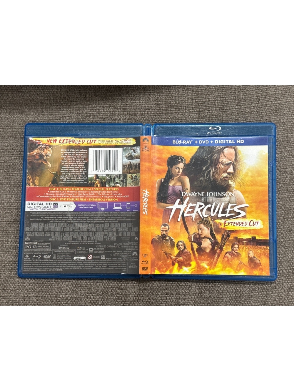 Hercules Blu-ray disc + DVD Dwayne Johnson